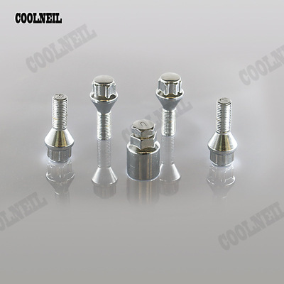 4螺杆+1套筒 M12X1.5车轮锁防盗螺母厂家直销 有现货Wheel Bolts