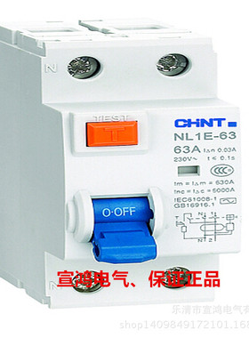正泰剩余电流动作断路器NL1E-63 2P 25A 40A 63A 漏电开关