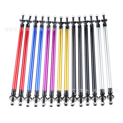 跨境汽车改装新款拉杆 铝前杠固定支架包围 前唇拉杆延长伸缩配件