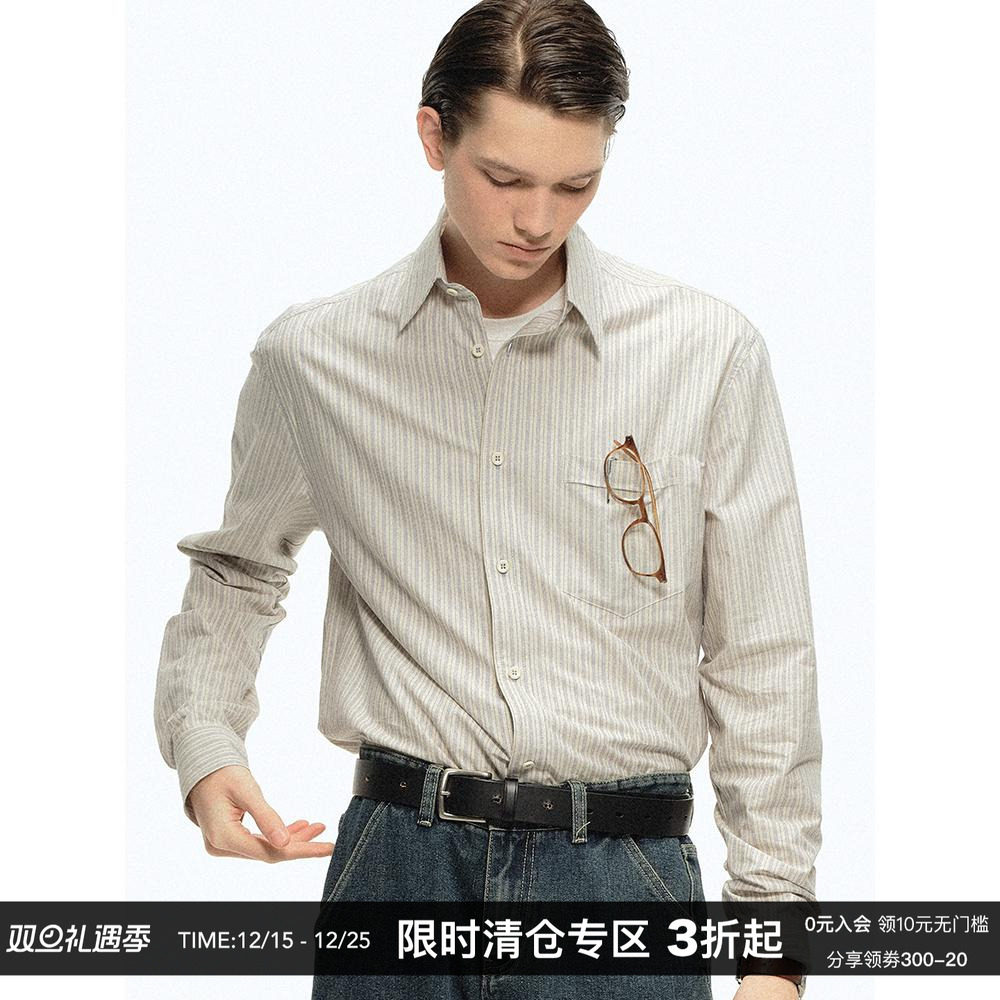 CountryMoment纯棉条纹长袖衬衫