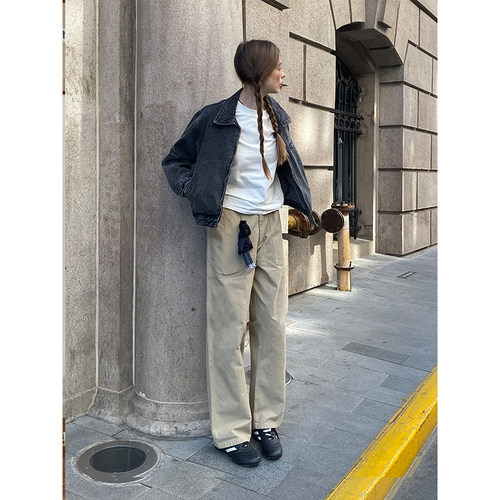 CountryMoment复古直筒工装裤