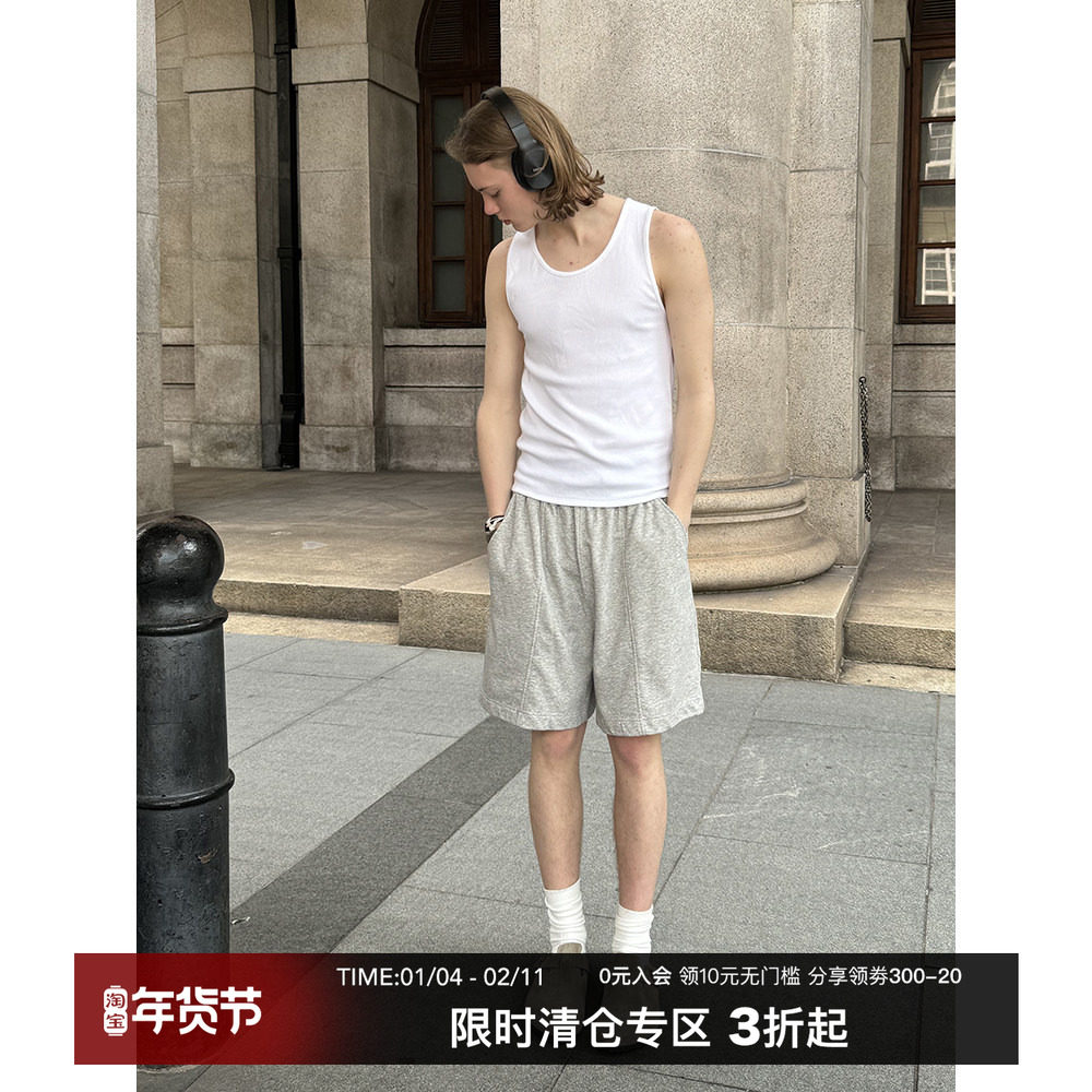 CountryMoment 32支双股定织美式分割设计直筒运动卫裤男五分短裤,男装,休闲裤,淘宝优惠券,粉丝福利购,淘宝优惠卷