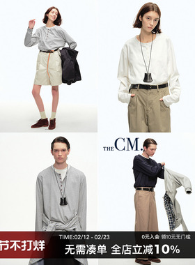 CountryMoment 260G重磅美式经典亨利领打底长袖T恤男女Cleanfit