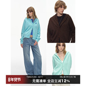 CountryMoment 毛衣纯色外套针织衫 男女同款 羊毛混纺连帽开衫