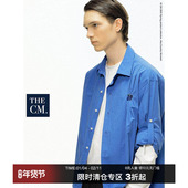 衬衫 CountryMoment 胸前捏褶设计春秋复古蓝莓刺绣休闲长袖 男女