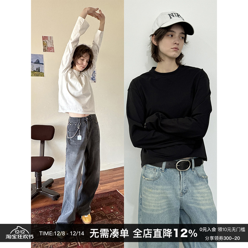 CountryMoment新疆棉百搭长袖T恤