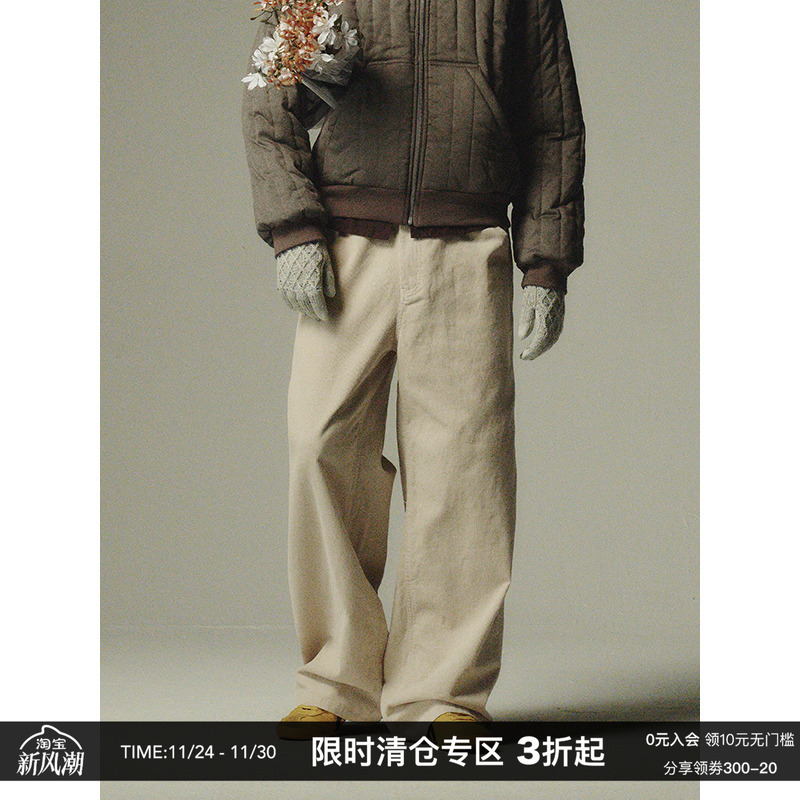 CountryMoment灯芯绒直筒阔腿裤