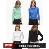 复古基础百搭打底衫 CountryMoment260G精梳棉船领九分袖 T恤秋美式