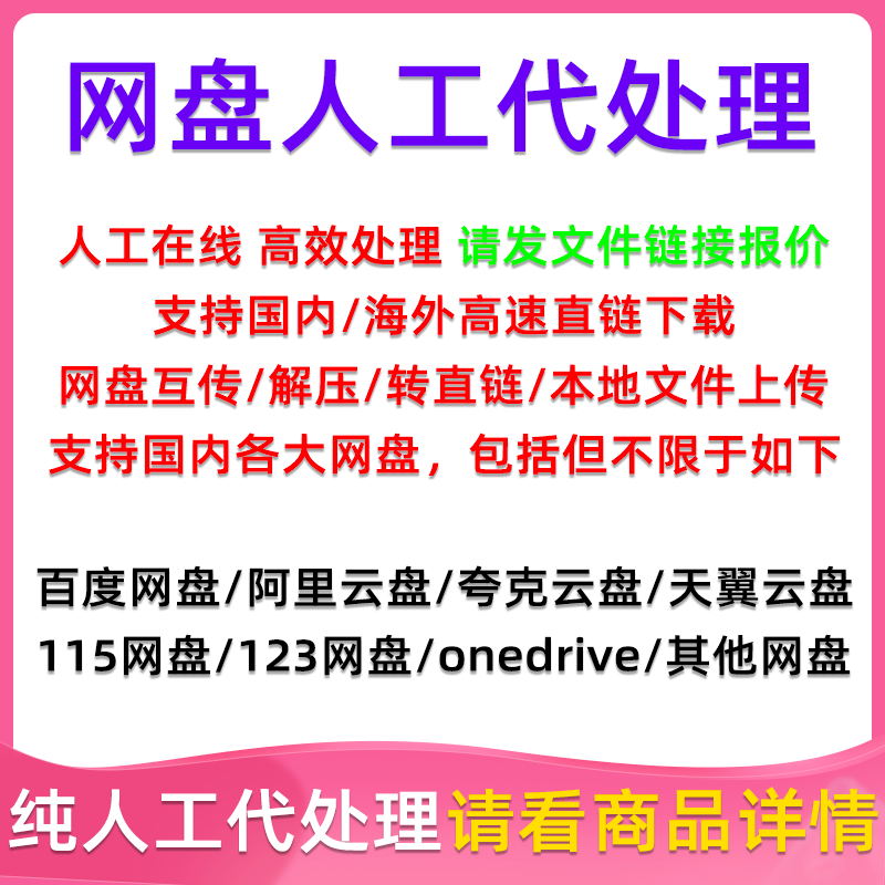 bd百度网盘代下载转阿里云盘夸克资料迁移网盘转存服务资源存115