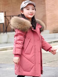 巴拉巴拉2023新款儿童羽绒服女童中长款中大童加厚冬季外套儿童装