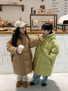 巴拉巴拉儿童中长款羽绒服过膝加厚韩版冬季新款男女中大童连帽外
