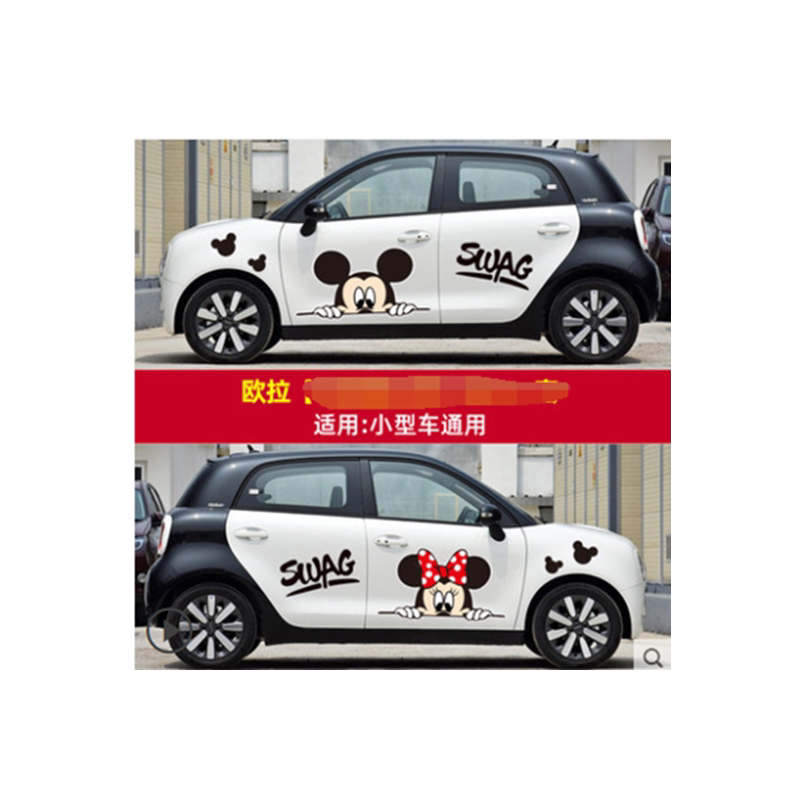 黑猫欧拉r1r2多啦A梦汽车装饰贴