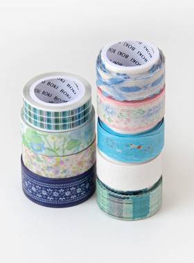 布几岛韩国授权BOKI和纸胶带手账素材2025SUMMER系列手帐胶带新品