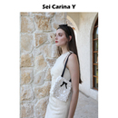 Carina Sei Y珠片单肩包手提小号包包女小众设计感小香风腋下包