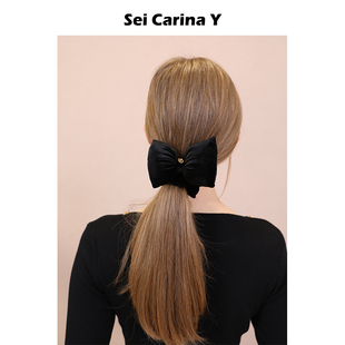 秋冬 Y蝴蝶结丝绒枕头发圈女甜美百搭头绳大肠圈新款 Sei Carina