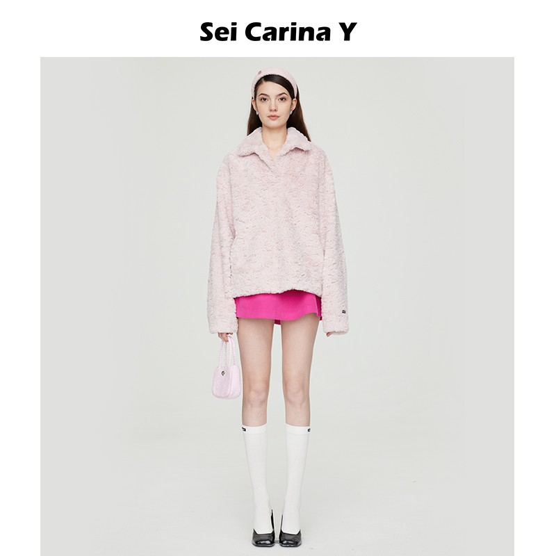 SeiCarinaYV领毛绒短上衣