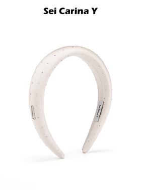 Sei Carina Y烫钻缎面发箍满天星高颅顶气质百搭女精致发饰不勒头