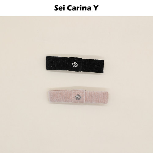 SeiCarinaY细闪丝绒简约横夹