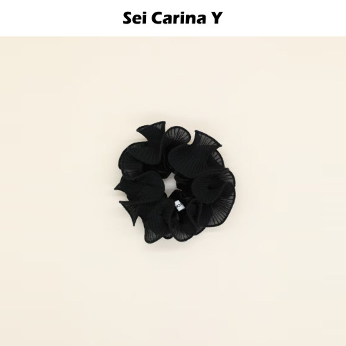 SeiCarinaY网纱木耳边丝绒发圈