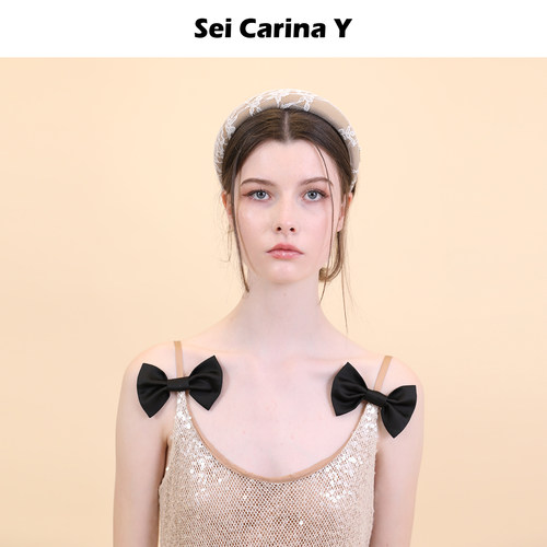 SeiCarinaY复古蕾丝金标发箍
