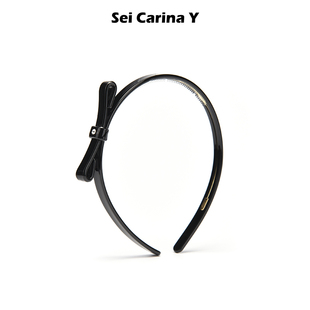 Sei Carina Y蝴蝶结醋酸细发箍女甜美百搭不勒头简约头箍洗脸新款