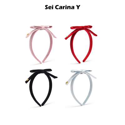 SeiCarinaY中号丝绒蝴蝶结发箍