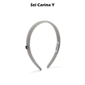 Y黑色小方钻立体格纹细发箍外出百搭高级感新款 Sei Carina 头箍女