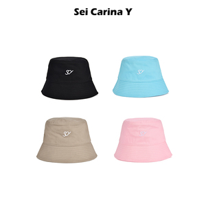 Sei Carina Y新版logo刺绣渔夫帽女遮阳防晒帽简约百搭盆帽高级感