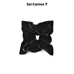 Y丝绒方巾发圈女扎头绳大肠圈发饰高级感百搭秋冬新款 Sei Carina