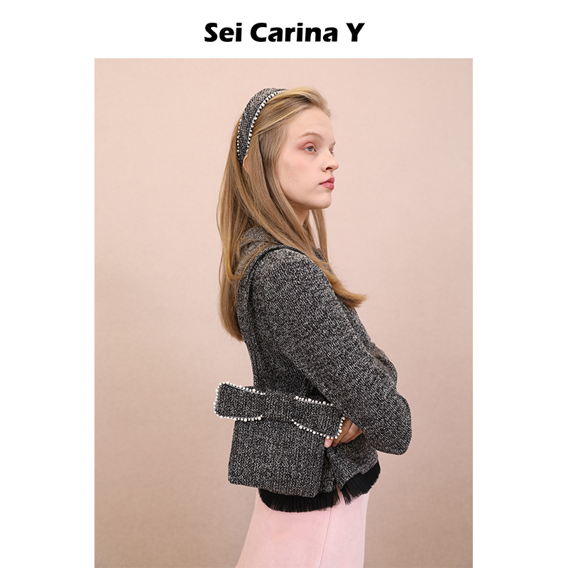 SeiCarinaY单肩银丝花边公主包