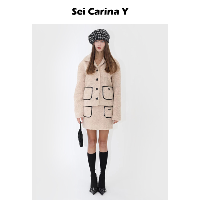 毛茸黑标基础套装上衣