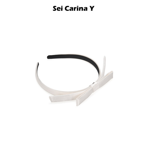 SeiCarinaY绸缎单层蝴蝶结发箍