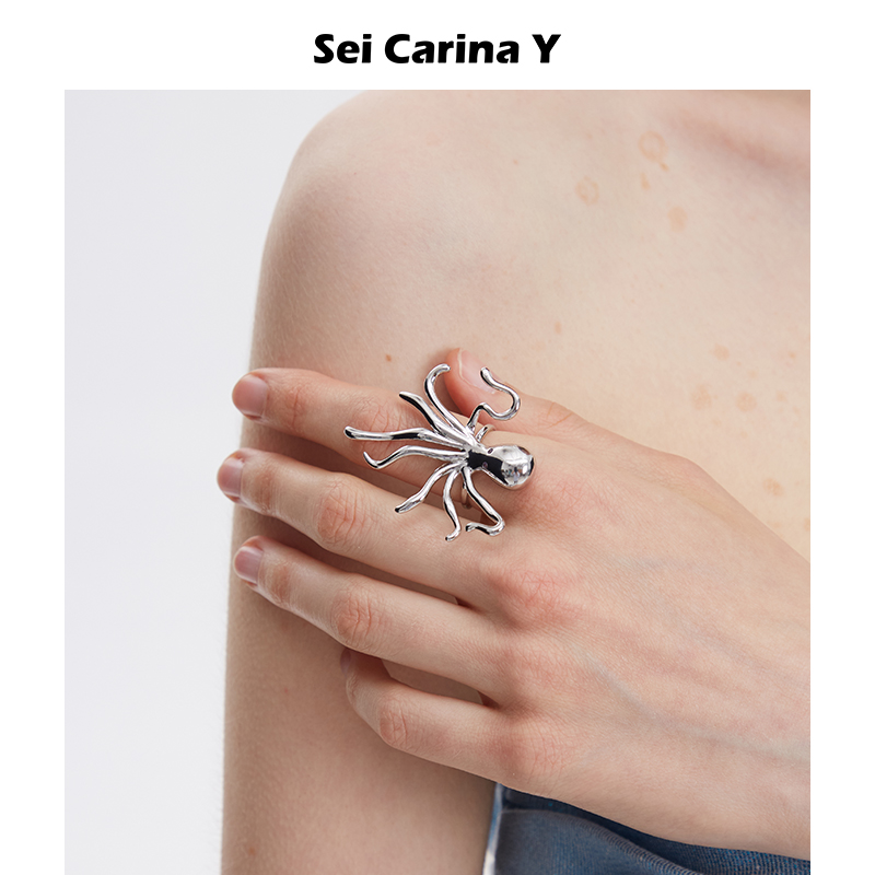 章鱼戒指女小众SeiCarinaY设计