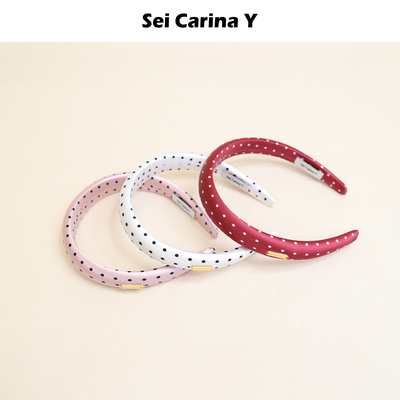 SeiCarinaY波点缎面基础发箍