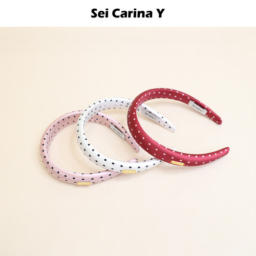 SeiCarinaY波点缎面基础发箍