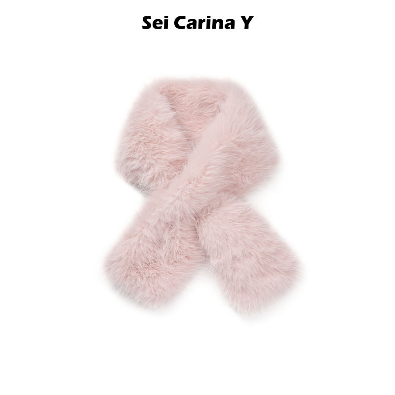 SeiCarinaY毛毛茸交叉围巾