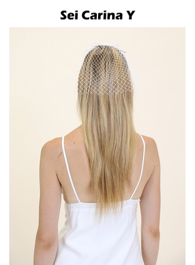 Sei Carina Y“weeding”系列-网纱蝴蝶结发夹女甜美新款设计感