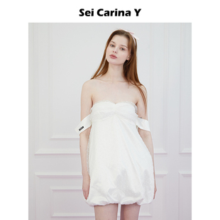 Y网纱波点蓬蓬抹胸连衣裙女夏季 Carina 5折 纯欲风短裙子 Sei