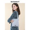 Sei 简约小号手提方包小众高级感 Carina Y粗花呢素色单肩包女新款