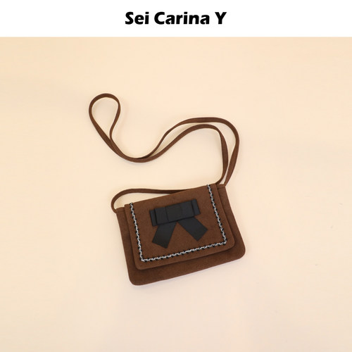 SeiCarinaY蝴蝶结装饰斜挎包
