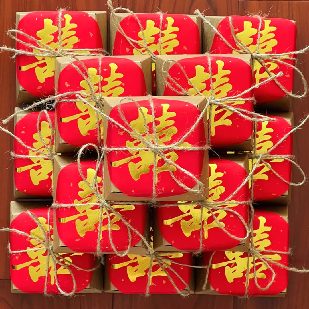 中式喜糖盒结婚手提喜糖盒子订婚复古牛皮纸婚礼糖果盒包装盒空盒