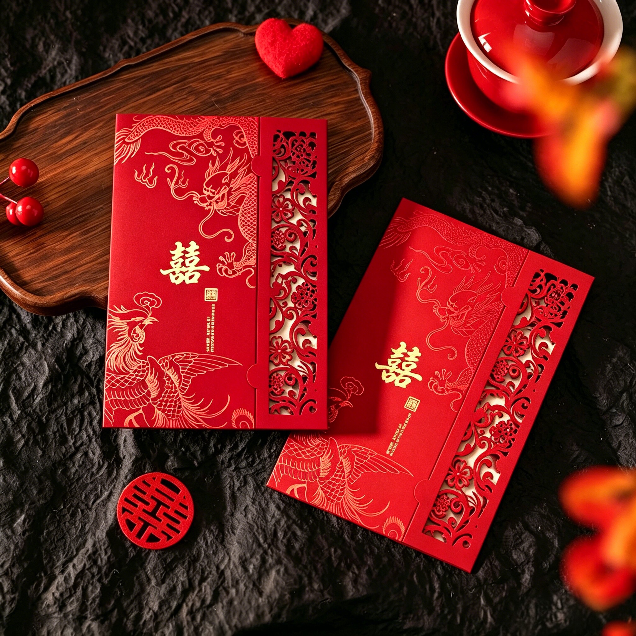 结婚请帖婚礼邀请函简约大气请柬2026新款高级感婚宴纸质喜帖定制