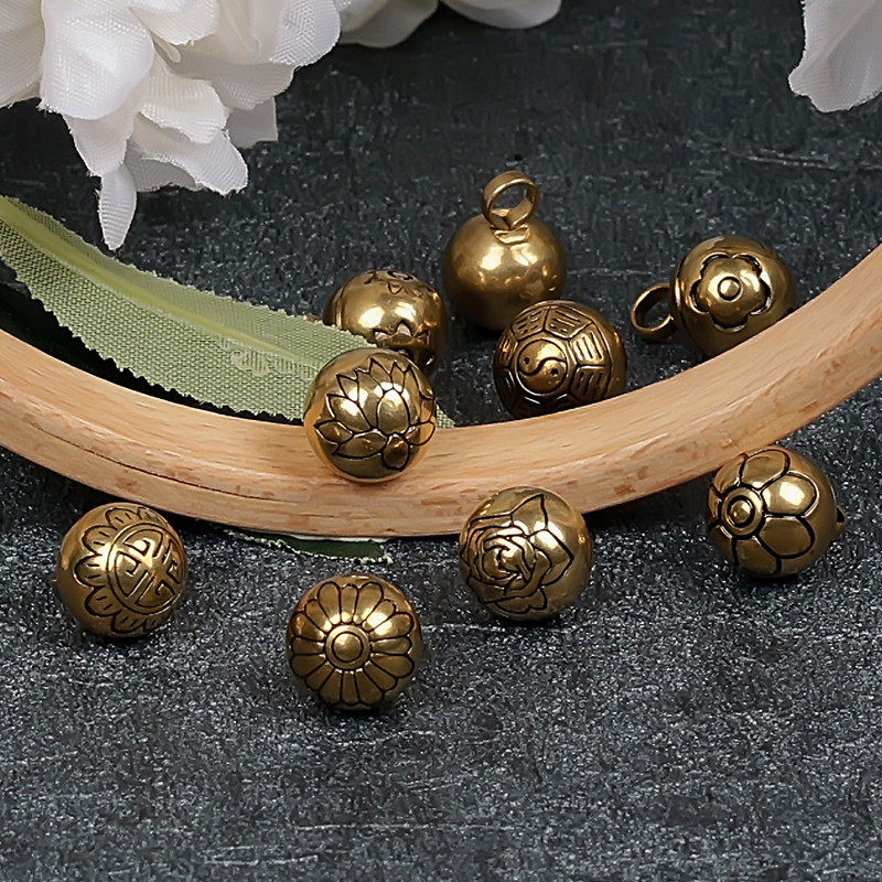 旗袍钮扣实心黄铜圆形扣子唐装汉服装饰高档覆古祥云中式盘扣珠子,居家布艺,纽扣,淘宝优惠券,粉丝福利购,淘宝优惠卷