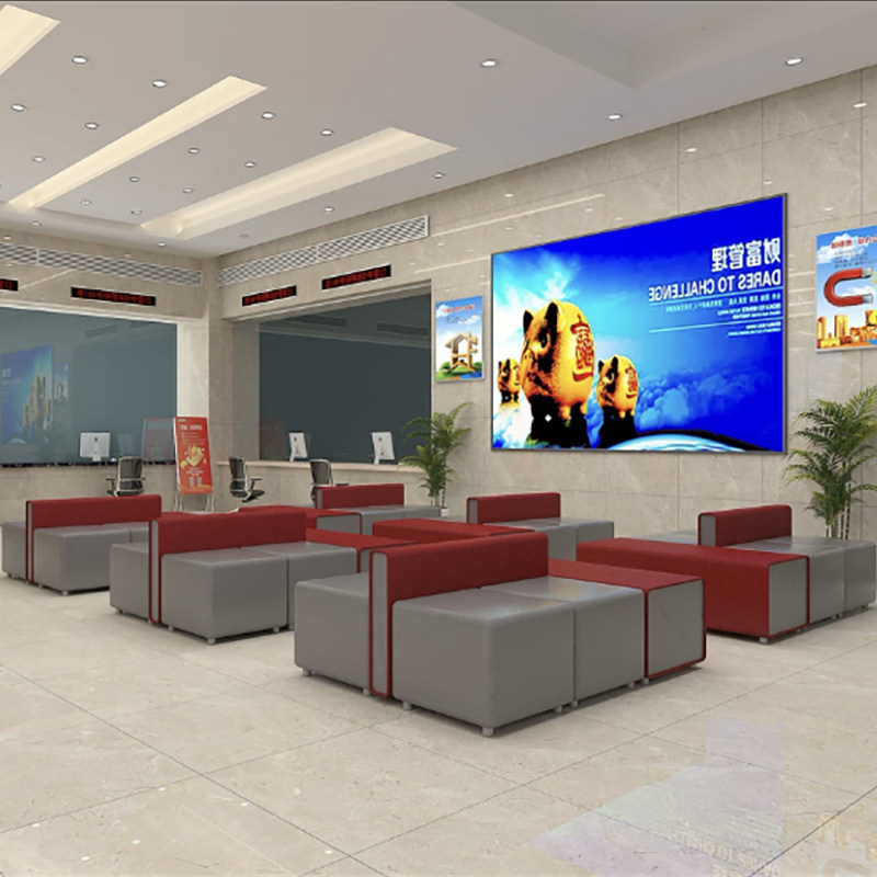 工商银行创意组合沙发双面农行公司大厅前台休闲等候区洽谈沙发