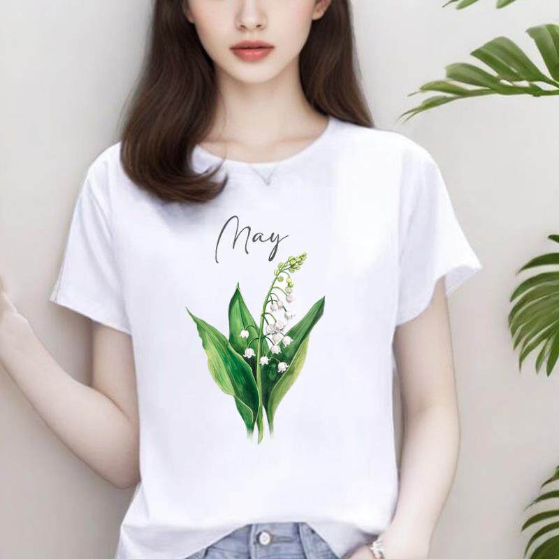 字母花卉爆款韩版网红女INS印花打底衫短袖T恤休闲圆领通勤上衣