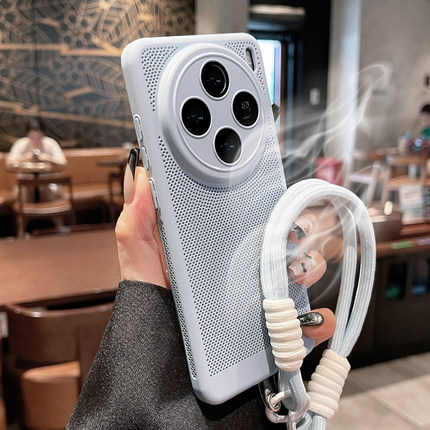 几何魔方适用vivox200手机保护壳x200promini新款手腕挂绳x100s超薄保护套vivo防摔pro全包散热透气男女夏季