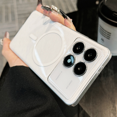 适用红米k70至尊版手机壳新款k70pro保护套redmi磁吸k70e超薄磨砂por透明镜头全包防摔高级感男女款简约硬壳