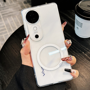 几何魔方适用vivos19pro手机壳磁吸新款超薄透明s18镜头全包防摔s17e散热s16硅胶高级感vivo男女款简约软壳