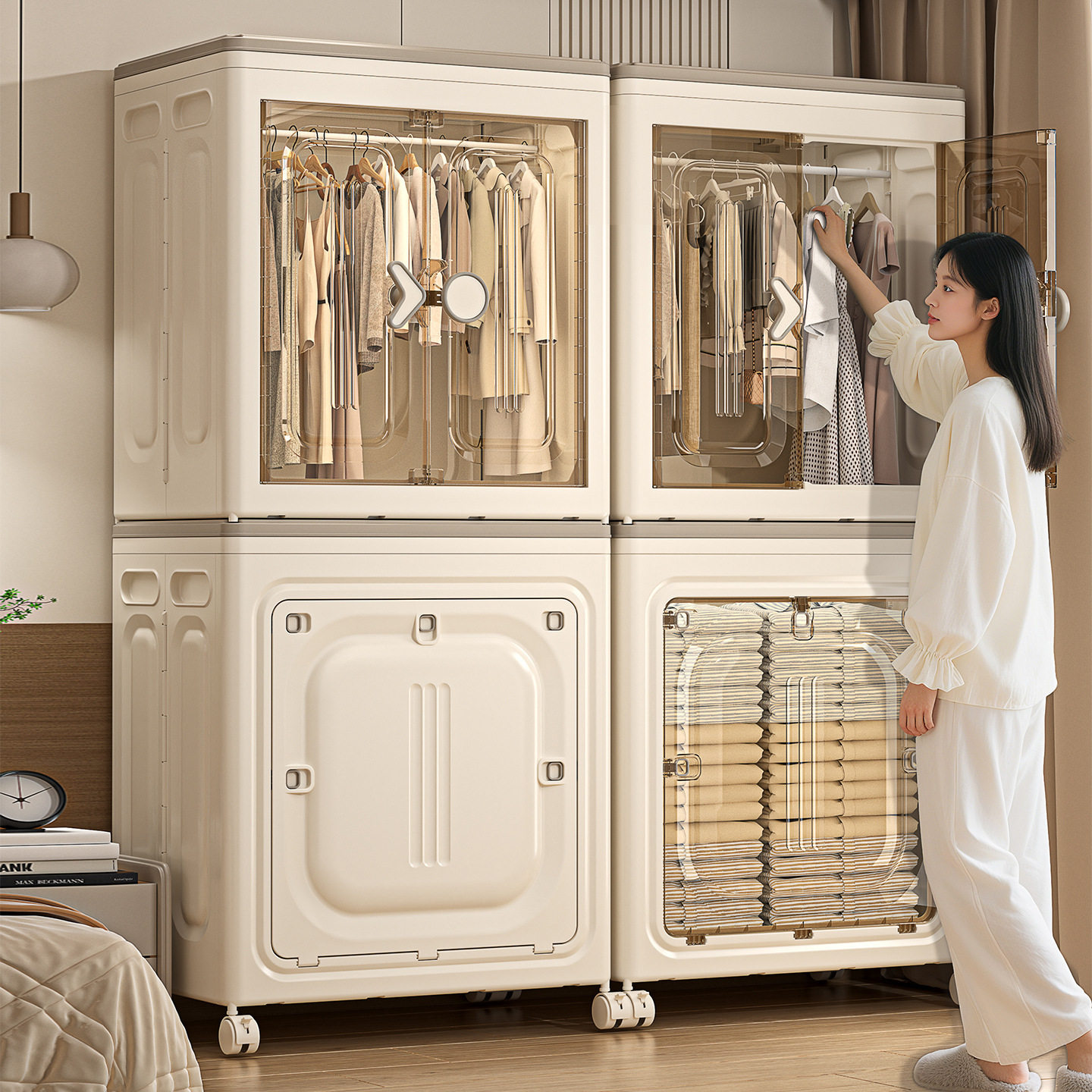 【严选】衣服收纳箱家用大容量整理箱带轮衣物衣柜被子收纳储物箱,收纳整理,吸尘器收纳架/盒/袋,淘宝优惠券,粉丝福利购,淘宝优惠卷