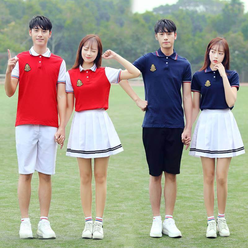 班服夏季套装初中高中学生学院风校服韩版jk制服女毕业照运动服装